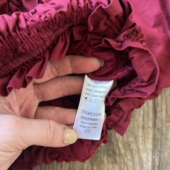 BUDDYLOVE tandy puff sleeve top in maroon xs - Picture 4 of 5